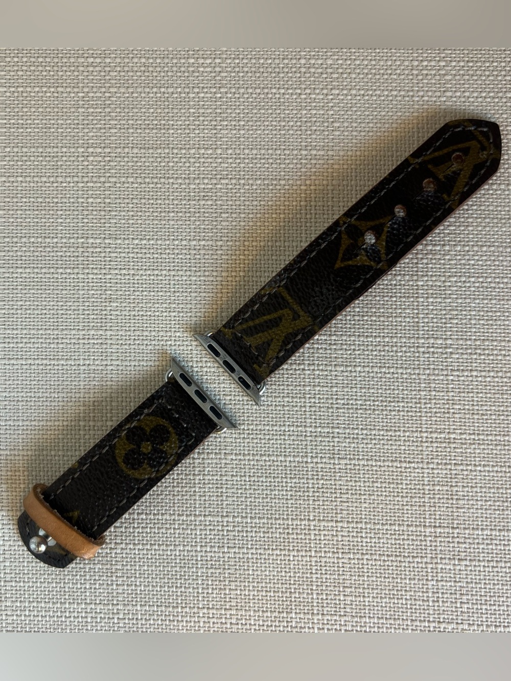 LV Leather Apple Watch Strap